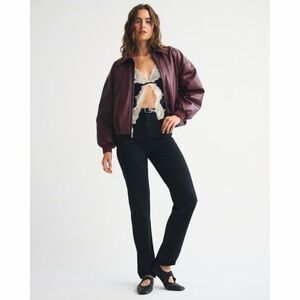 Abercrombie & Fitch Black Ultra High Rise 90s Straight Jean